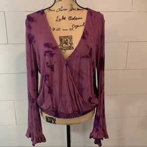 021 American Eagle Soft & Sexy Tie Dye Long Sleeve Boho Top